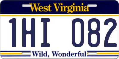 WV license plate 1HI082