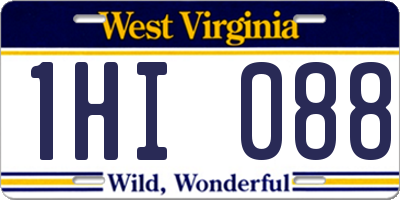 WV license plate 1HI088