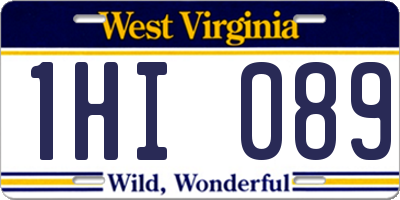 WV license plate 1HI089