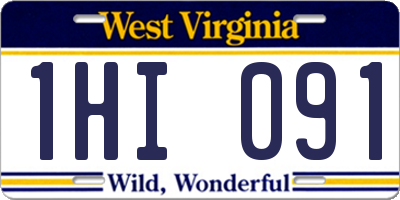 WV license plate 1HI091