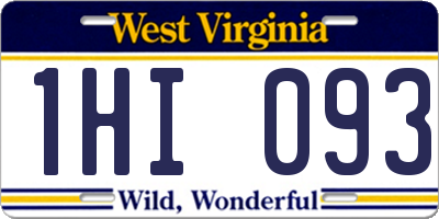 WV license plate 1HI093