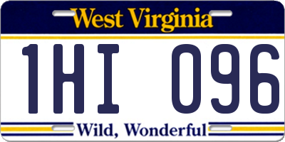 WV license plate 1HI096