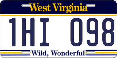 WV license plate 1HI098