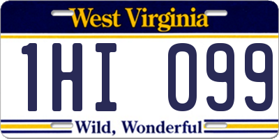 WV license plate 1HI099