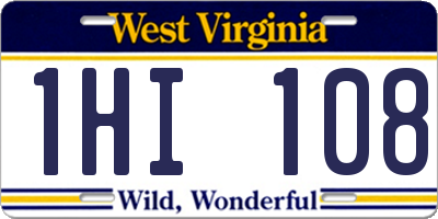 WV license plate 1HI108