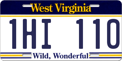WV license plate 1HI110