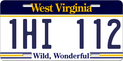 WV license plate 1HI112