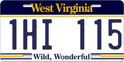 WV license plate 1HI115