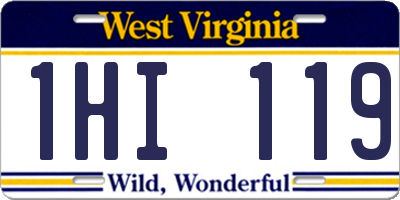 WV license plate 1HI119