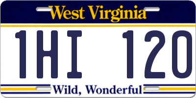WV license plate 1HI120