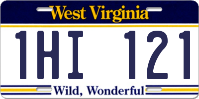 WV license plate 1HI121