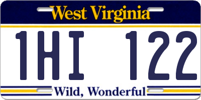WV license plate 1HI122