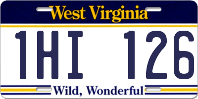 WV license plate 1HI126