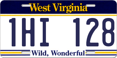 WV license plate 1HI128