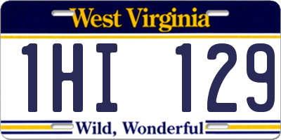 WV license plate 1HI129