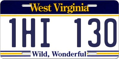 WV license plate 1HI130