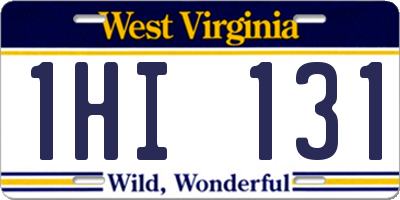 WV license plate 1HI131