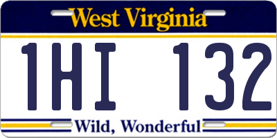 WV license plate 1HI132