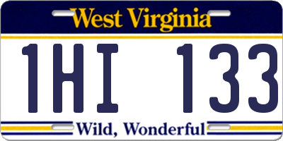 WV license plate 1HI133