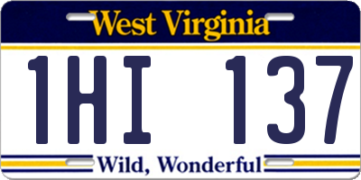 WV license plate 1HI137