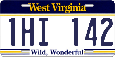 WV license plate 1HI142