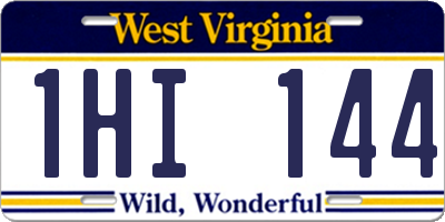 WV license plate 1HI144