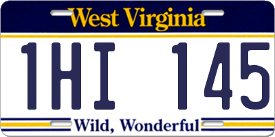 WV license plate 1HI145