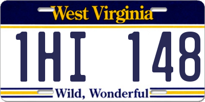 WV license plate 1HI148