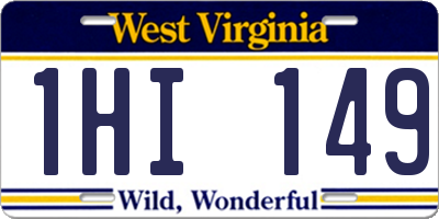 WV license plate 1HI149