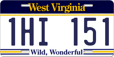 WV license plate 1HI151
