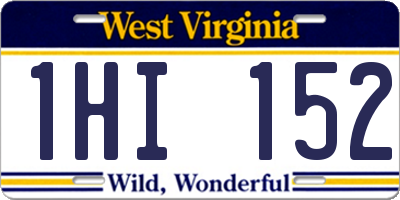 WV license plate 1HI152