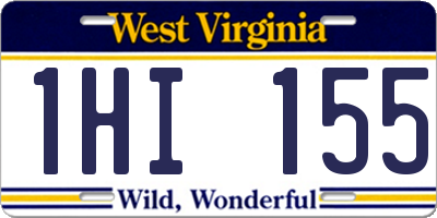 WV license plate 1HI155