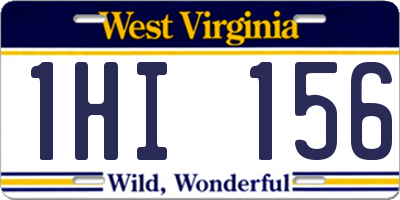 WV license plate 1HI156