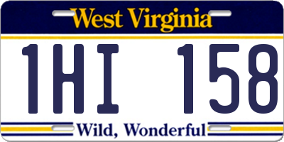 WV license plate 1HI158