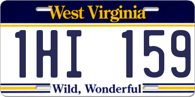WV license plate 1HI159