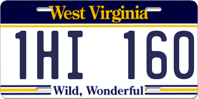 WV license plate 1HI160