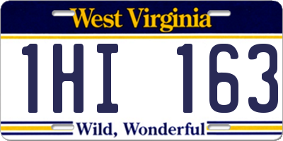 WV license plate 1HI163