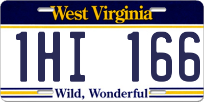 WV license plate 1HI166