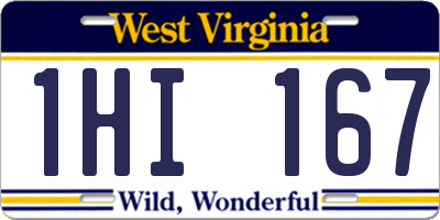 WV license plate 1HI167