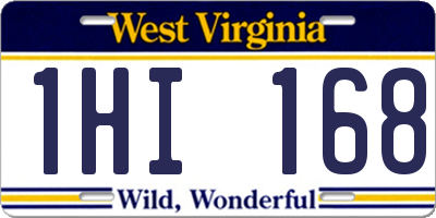 WV license plate 1HI168