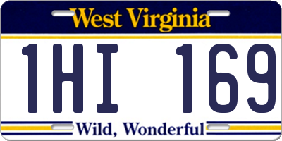 WV license plate 1HI169