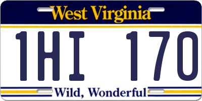 WV license plate 1HI170