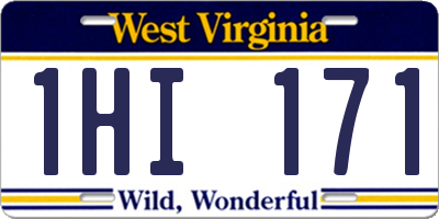 WV license plate 1HI171