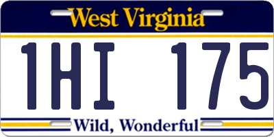 WV license plate 1HI175