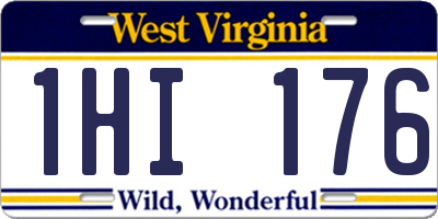 WV license plate 1HI176