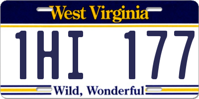 WV license plate 1HI177