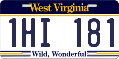 WV license plate 1HI181