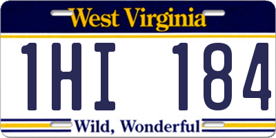 WV license plate 1HI184