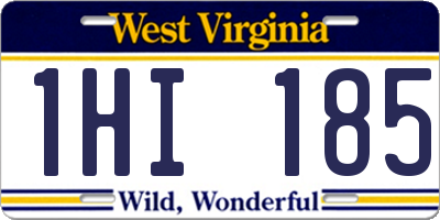 WV license plate 1HI185