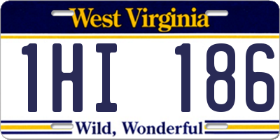 WV license plate 1HI186